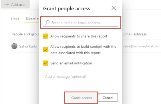 Grant people access