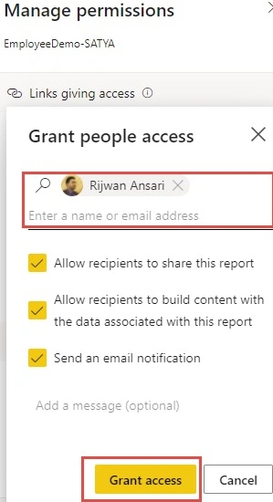 Grant people access