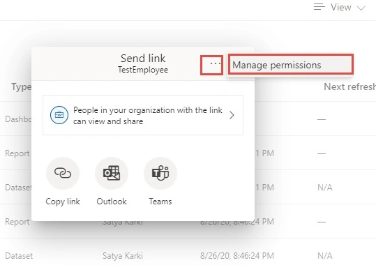 Manage permission