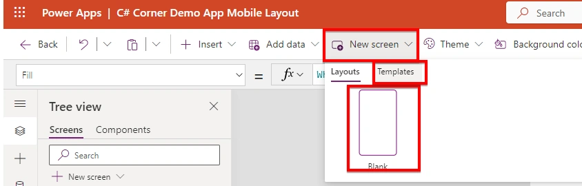 Manage Screens in PowerApps