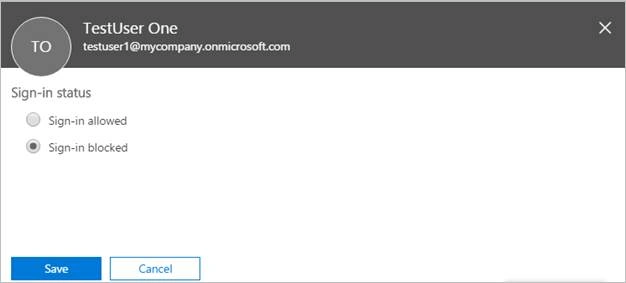Sign-in blocked