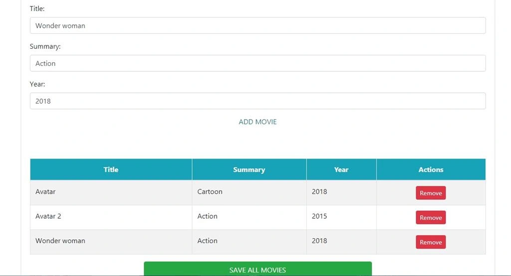 Manage Temp HTML Table With jQuery, And Post List Of Items To Database Using MVC And EF