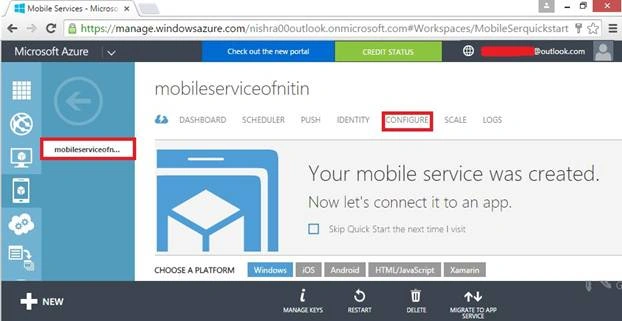 Configure
