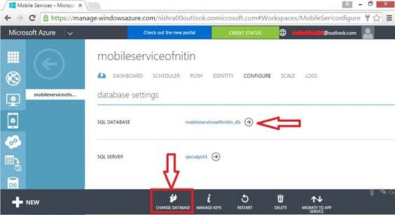 ChangeDatabase