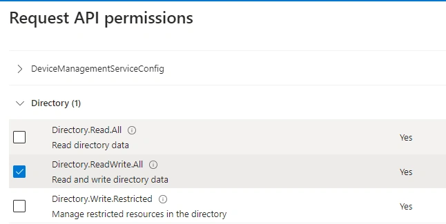 Request API Permission