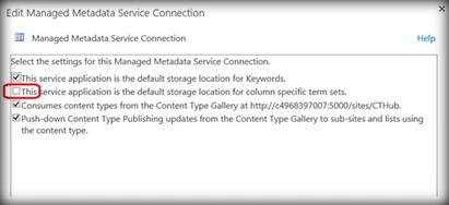 Managed Metadata Service