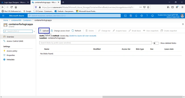 Managing Azure Blob Storage By Logic Apps