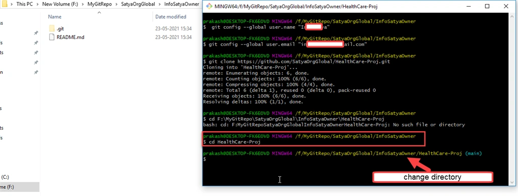 Managing Files On GitHub Using Git Bash 📥📤 In Real-Time Scenario - Owner Uploads Project In GitHub Repo