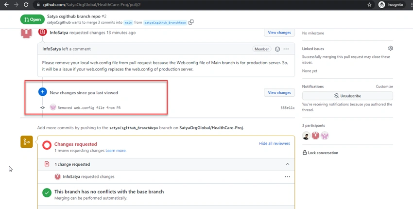 Managing Files On GitHub Using Git Bash 📥📤 In Real-Time Scenario - Removing A Specific File From Pull Request