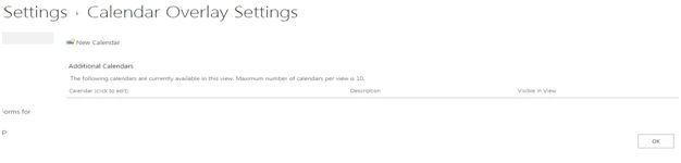Calendar Overlay Settings
