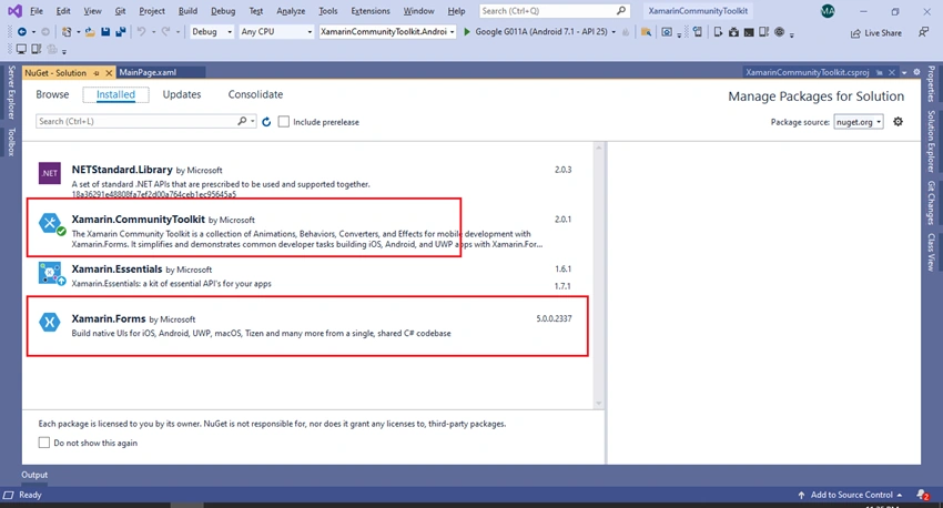 Master Details Page using Xamarin Community Toolkit