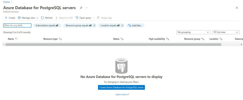 Azure Database for PostgreSQL Servers
