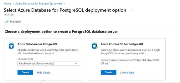 Choose deployment option