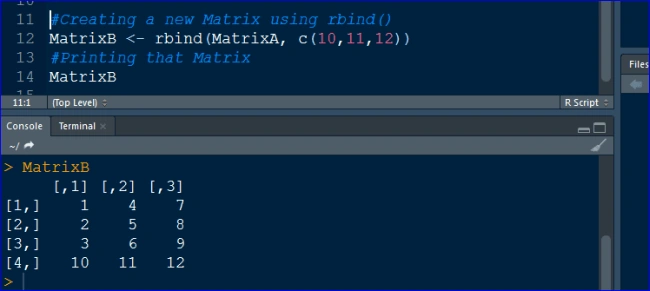 rbind() function
