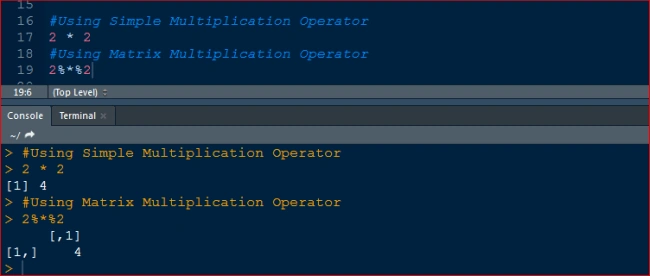 Matrix In R - Arithmetic Operation / Matrix Multiplication And Difference Between Operators * And %*% In R