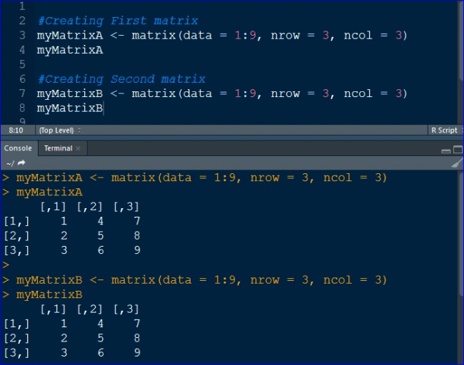 Matrix In R - Arithmetic Operations / Addition And Subtraction On Matrices In R