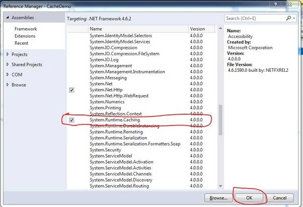 System runtime caching