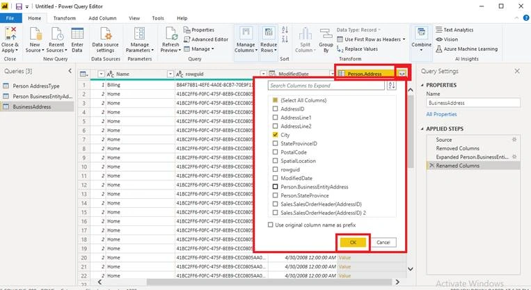 Joins Of Two Tables In Power BI