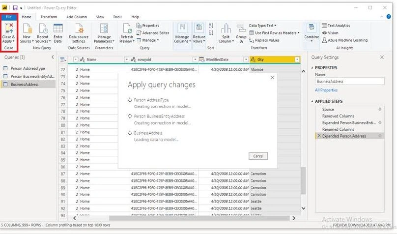 Joins Of Two Tables In Power BI