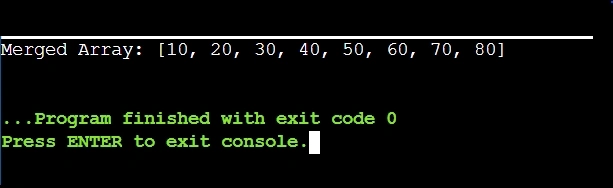 Marge array using ArrayCopy