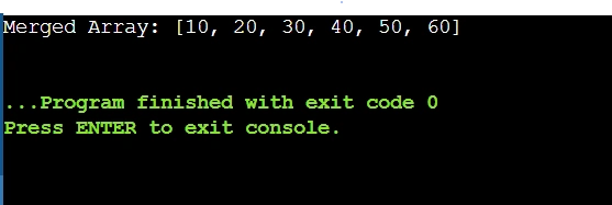 Merge array using ArrayList
