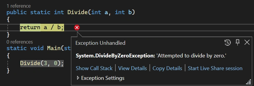 simple code example