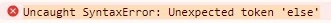 Syntax error
