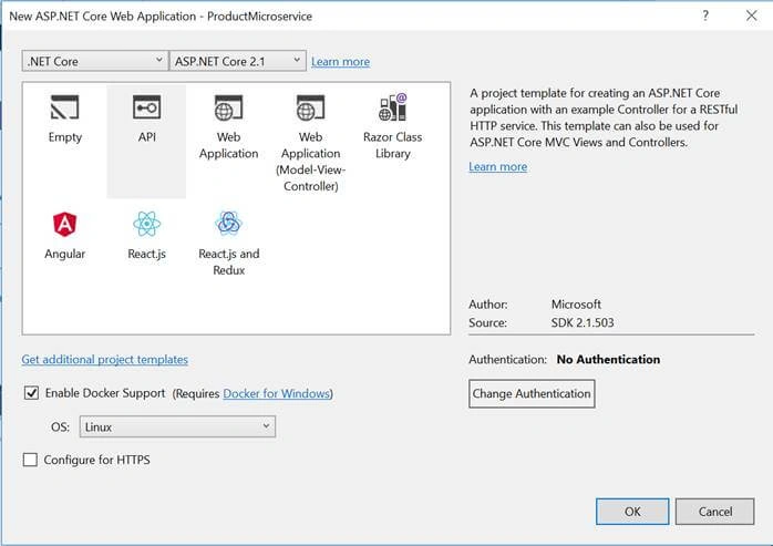 Microservice Using ASP.NET Core