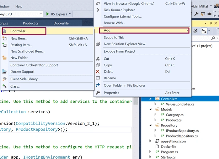 Microservice Using ASP.NET Core