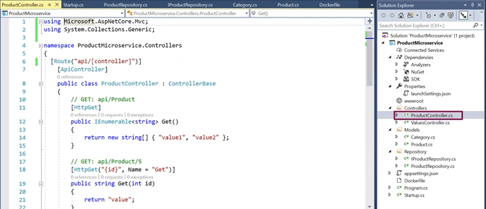 Microservice Using ASP.NET Core