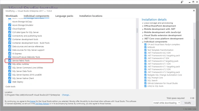 MicroServices using Service Fabric and .Net Core with CI - CD