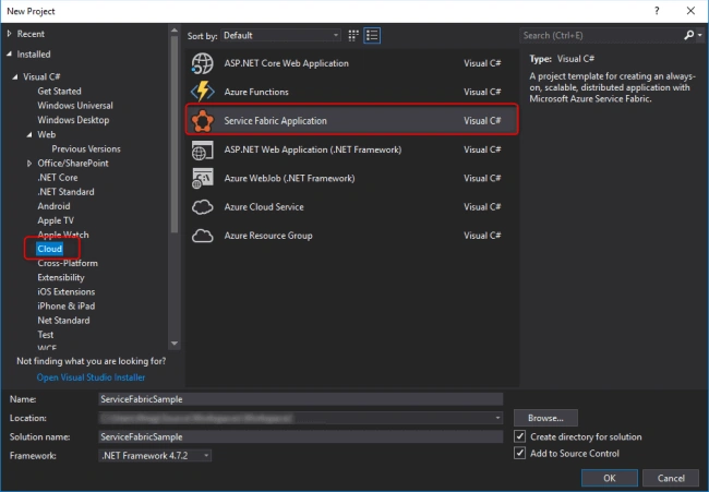 MicroServices using Service Fabric and .Net Core with CI - CD