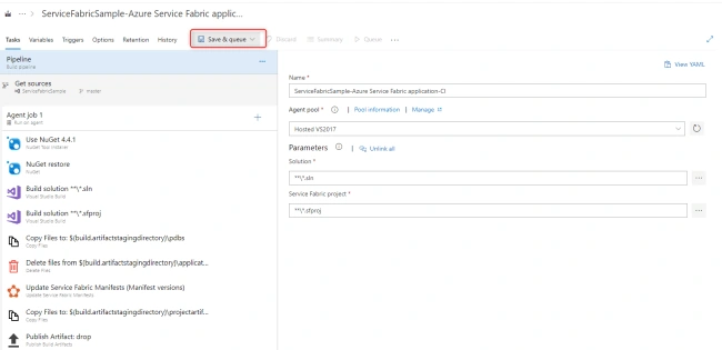 MicroServices using Service Fabric and .Net Core with CI - CD