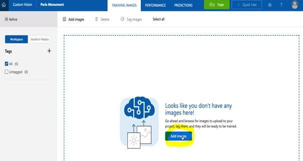Microsoft Artificial Intelligence CustomVision Service