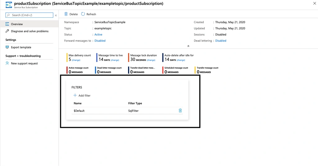 Microsoft Azure Service Bus-Topic