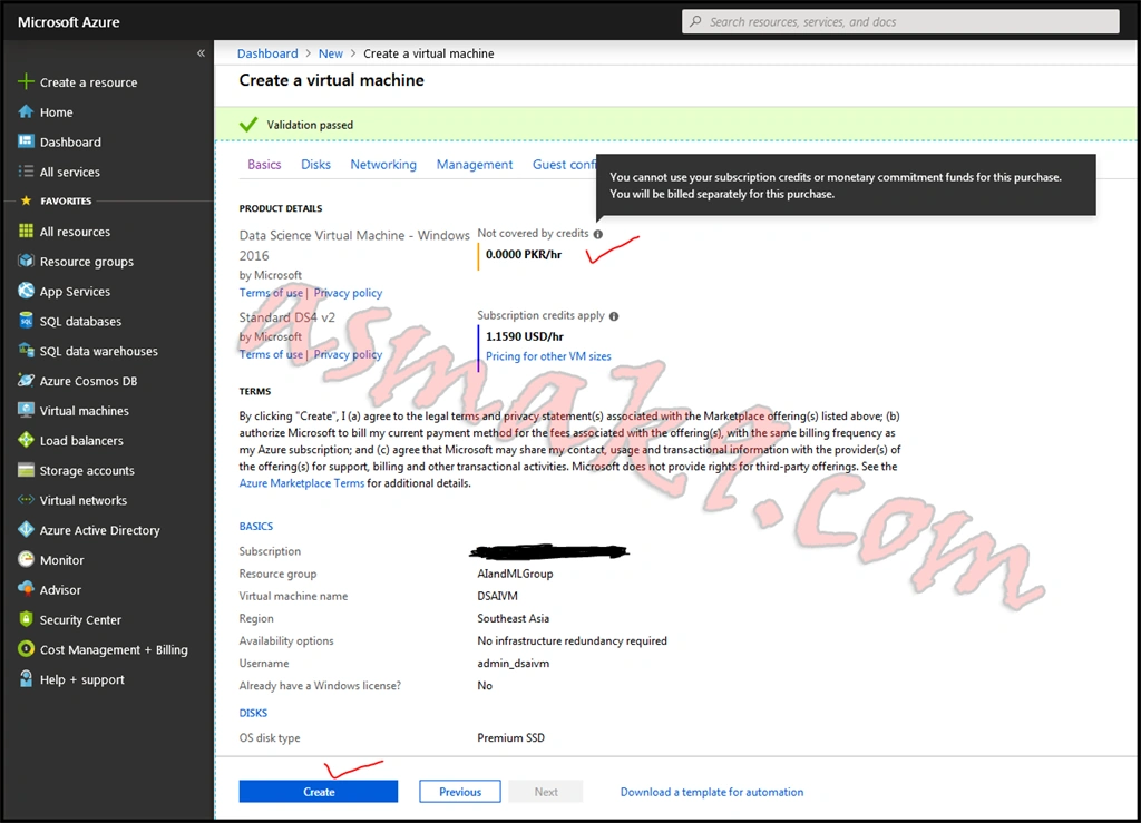 Microsoft Azure - Setting Up Data Science Windows 2016 Virtual Machine