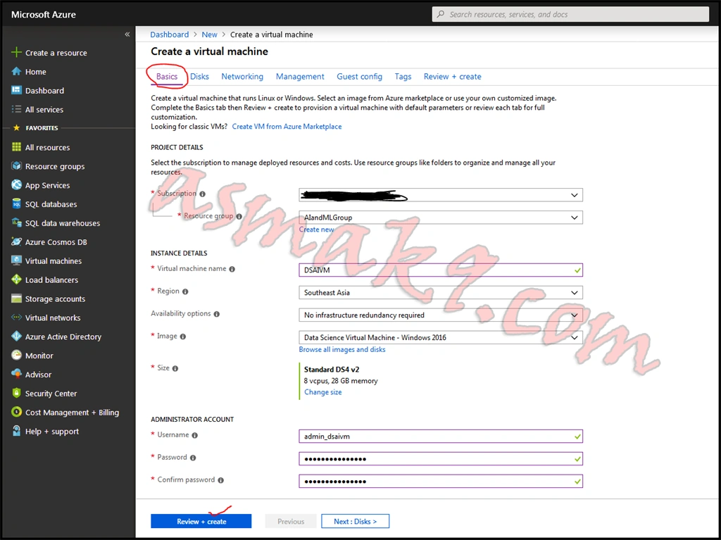 Microsoft Azure - Setting Up Data Science Windows 2016 Virtual Machine