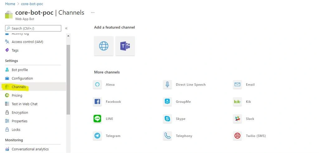 Microsoft Chat Bot 