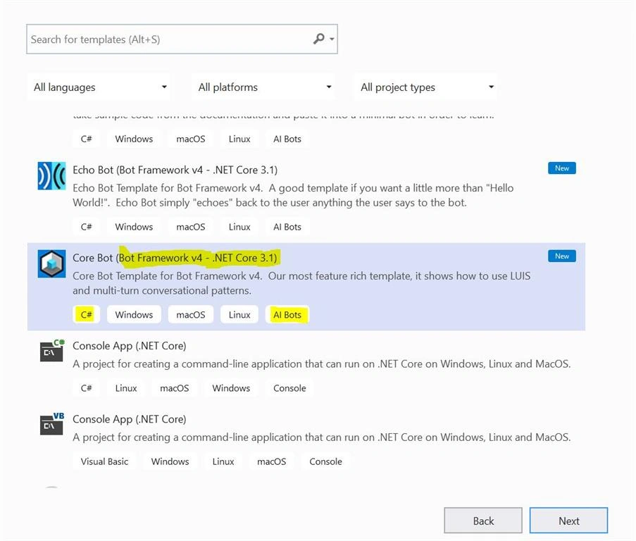 Microsoft Chat Bot 