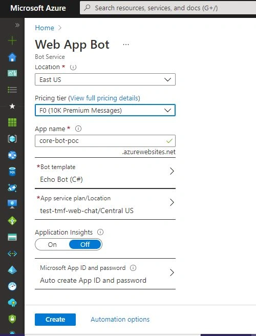 Microsoft Chat Bot 