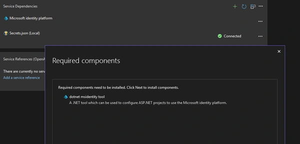 Microsoft identity Dependence