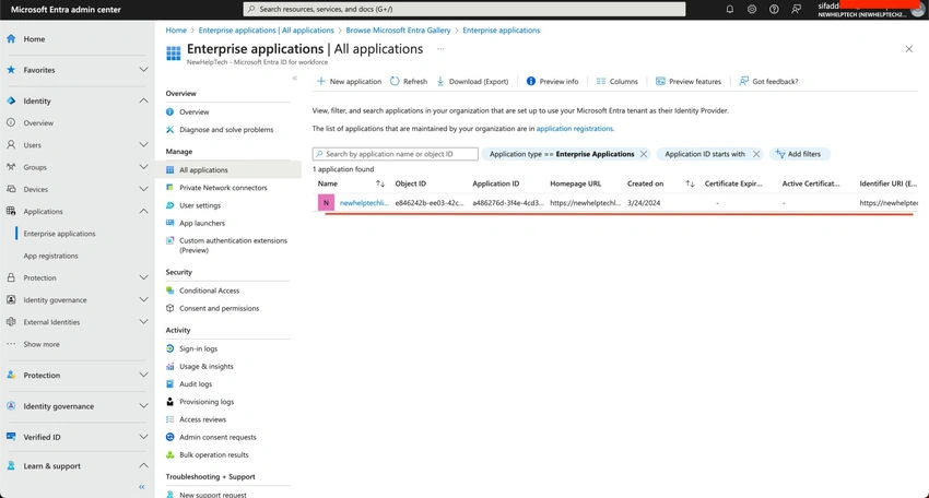 Entra admin center