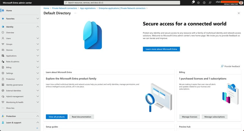 Microsoft Entra ID portal