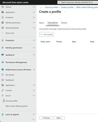 Link policy
