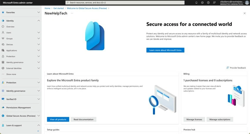 Microsoft Entra portal
