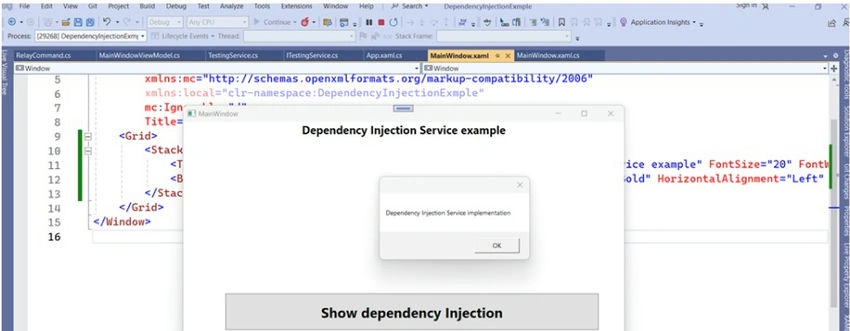 Show dependency injection