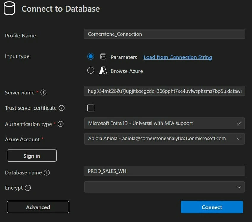 Connect to Database