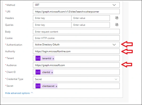 Microsoft Flow With Graph API