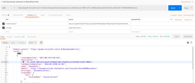 Microsoft Graph API - Access Documents from SharePoint Document Library using Azure AD Application Credentials and Postman