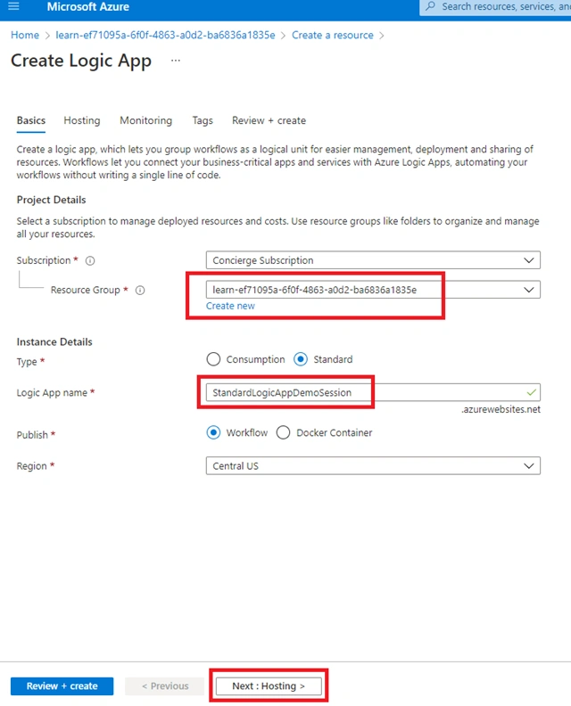 Microsoft Standard Logic Apps